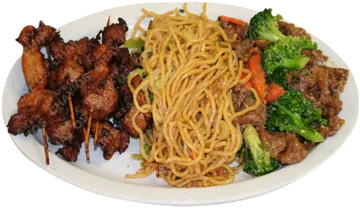 Chicken Skewers & Chow Mein Rice