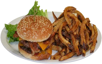 Bacon Cheeseburger and Fries