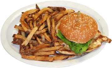 Grilled Chicken Sandwich and Fries