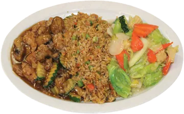 Mushroom Chicken with Rice & Vegetables